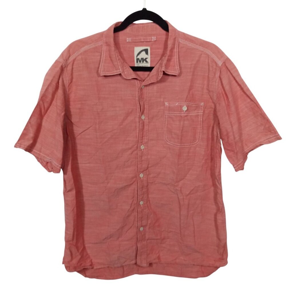 Mountain Khakis Shirt Mens Large Button Down Jackson Hole Wyoming Pink Cotton